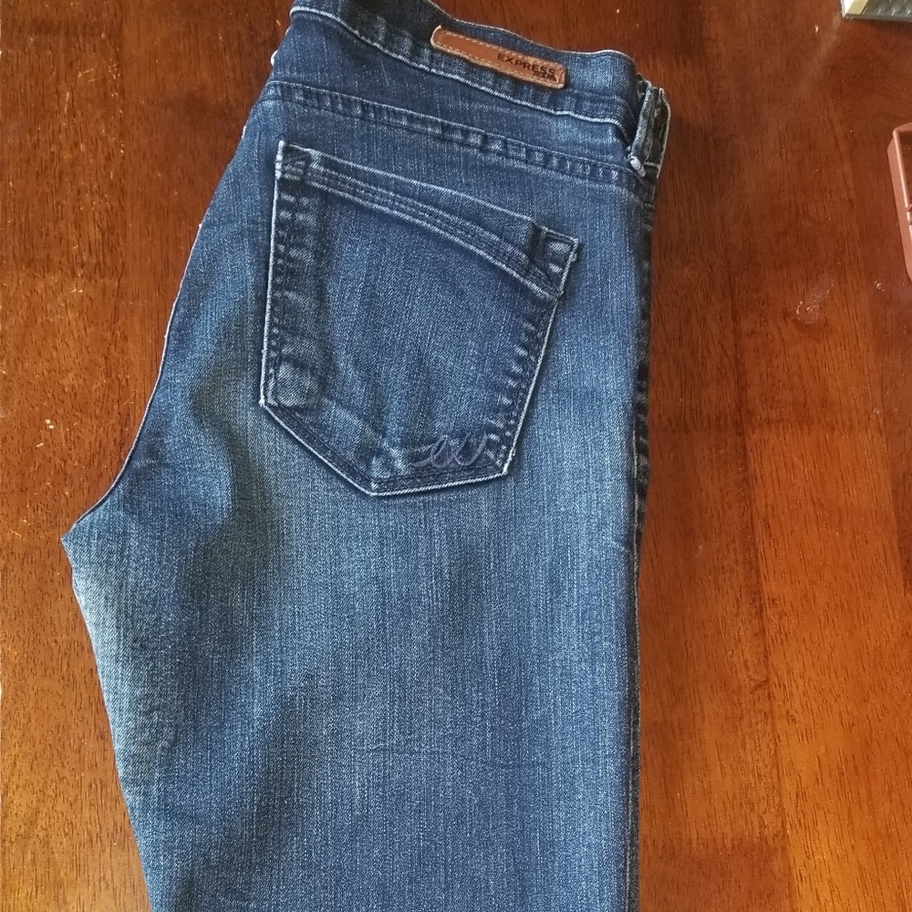 Express Dark Wash Skinny Jeans